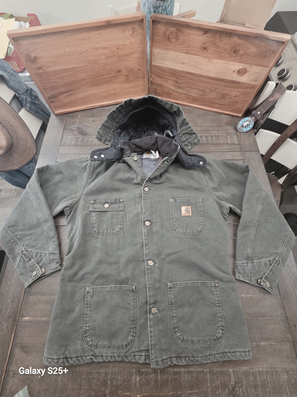 Carhartt Moss Hooded Canvas Field Coat